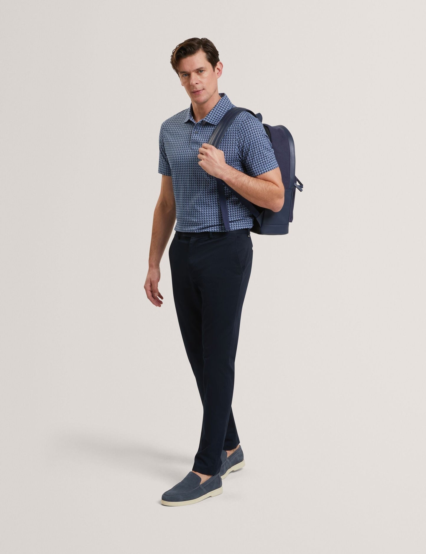 Ted Baker ZUMURUD Tile Print Cotton Short Sleeve Shirt