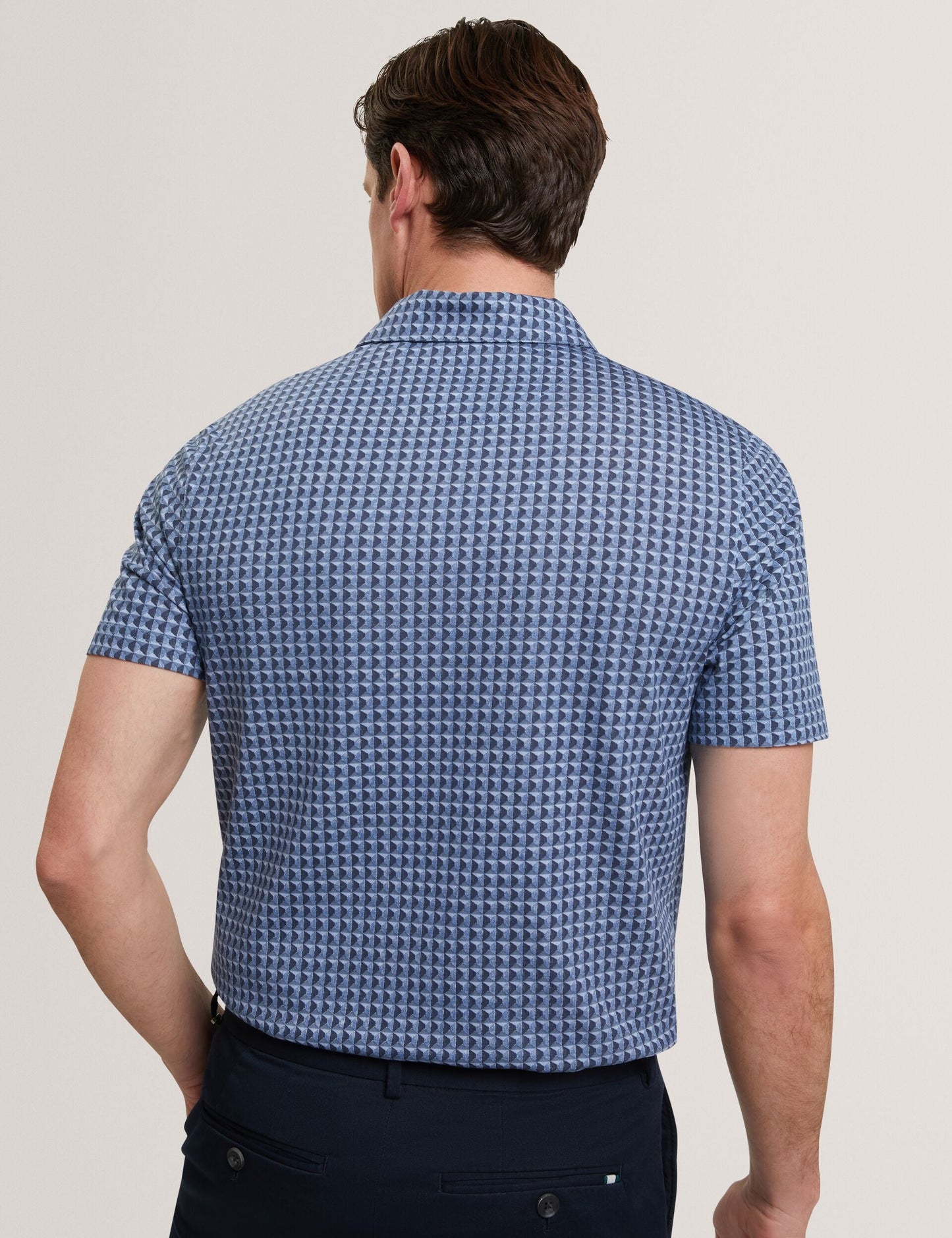 Ted Baker ZUMURUD Tile Print Cotton Short Sleeve Shirt