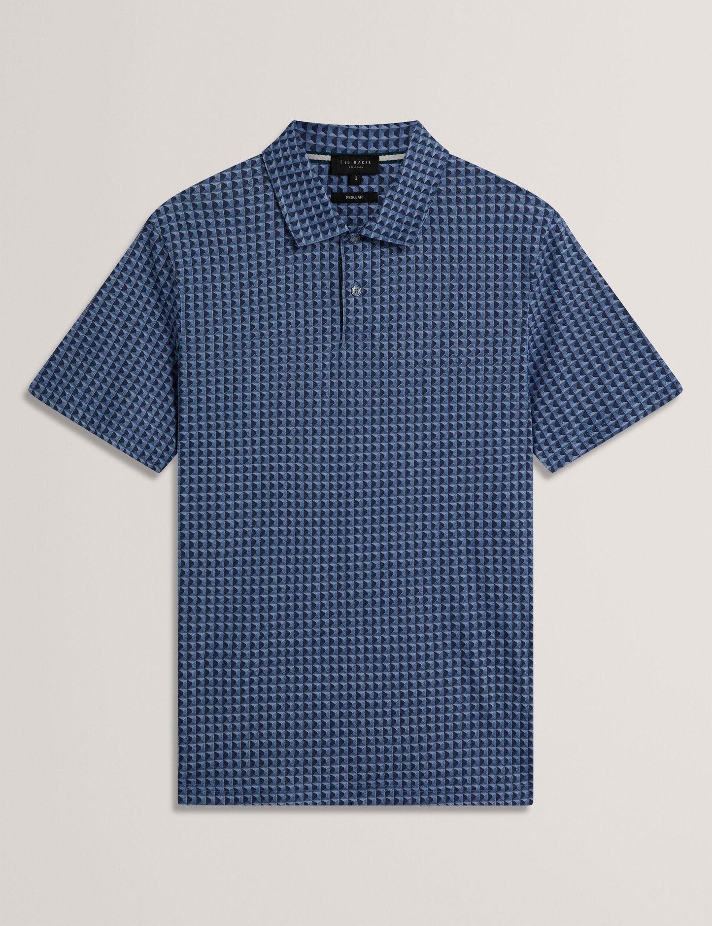 Ted Baker ZUMURUD Tile Print Cotton Short Sleeve Shirt