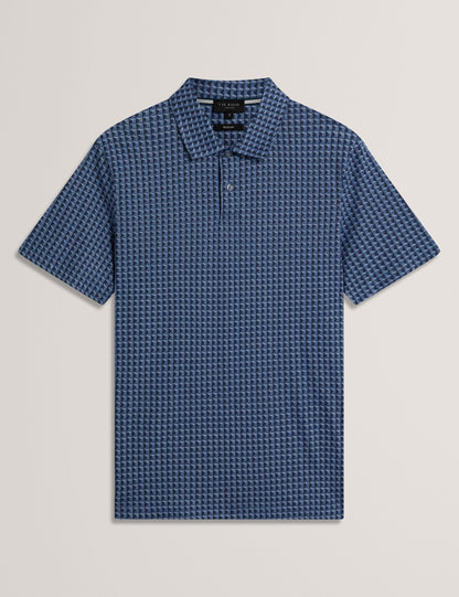 Ted Baker ZUMURUD Tile Print Cotton Short Sleeve Shirt