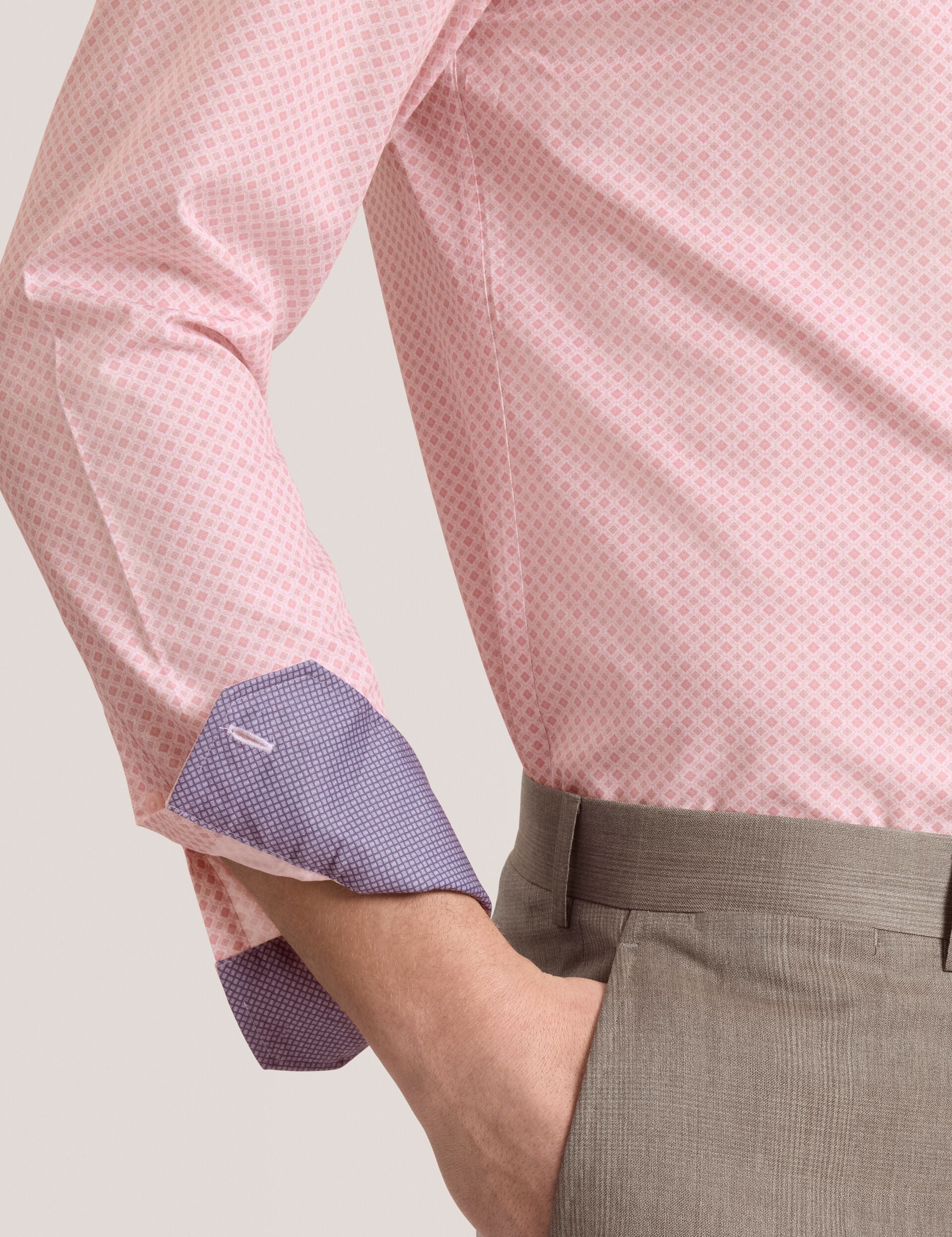 Ted Baker NANTUCKET Geo Print Stretch Cotton Slim Fit Shirt