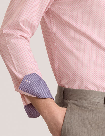 Ted Baker NANTUCKET Geo Print Stretch Cotton Slim Fit Shirt