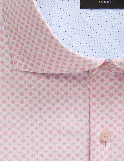 Ted Baker NANTUCKET Geo Print Stretch Cotton Slim Fit Shirt