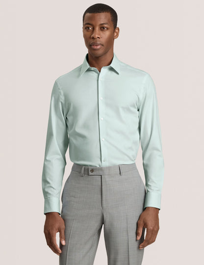 Ted Baker GENEVA Textured Stretch Cotton Slim Fit Shirt