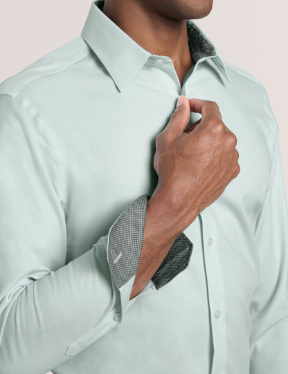 Ted Baker GENEVA Textured Stretch Cotton Slim Fit Shirt