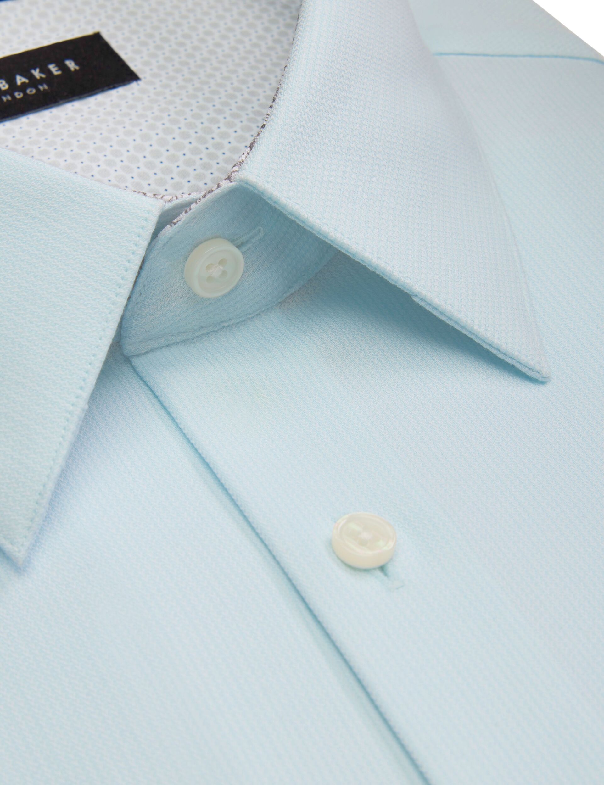 Ted Baker GENEVA Textured Stretch Cotton Slim Fit Shirt