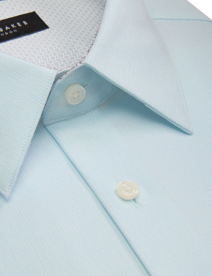 Ted Baker GENEVA Textured Stretch Cotton Slim Fit Shirt