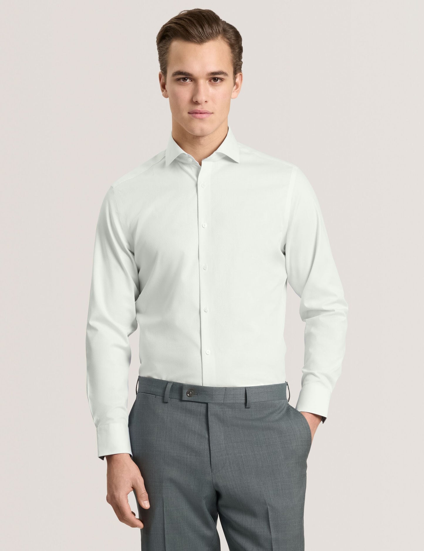 Ted Baker NANTUCKET Geo Texture Stretch Cotton Slim Fit Shirt