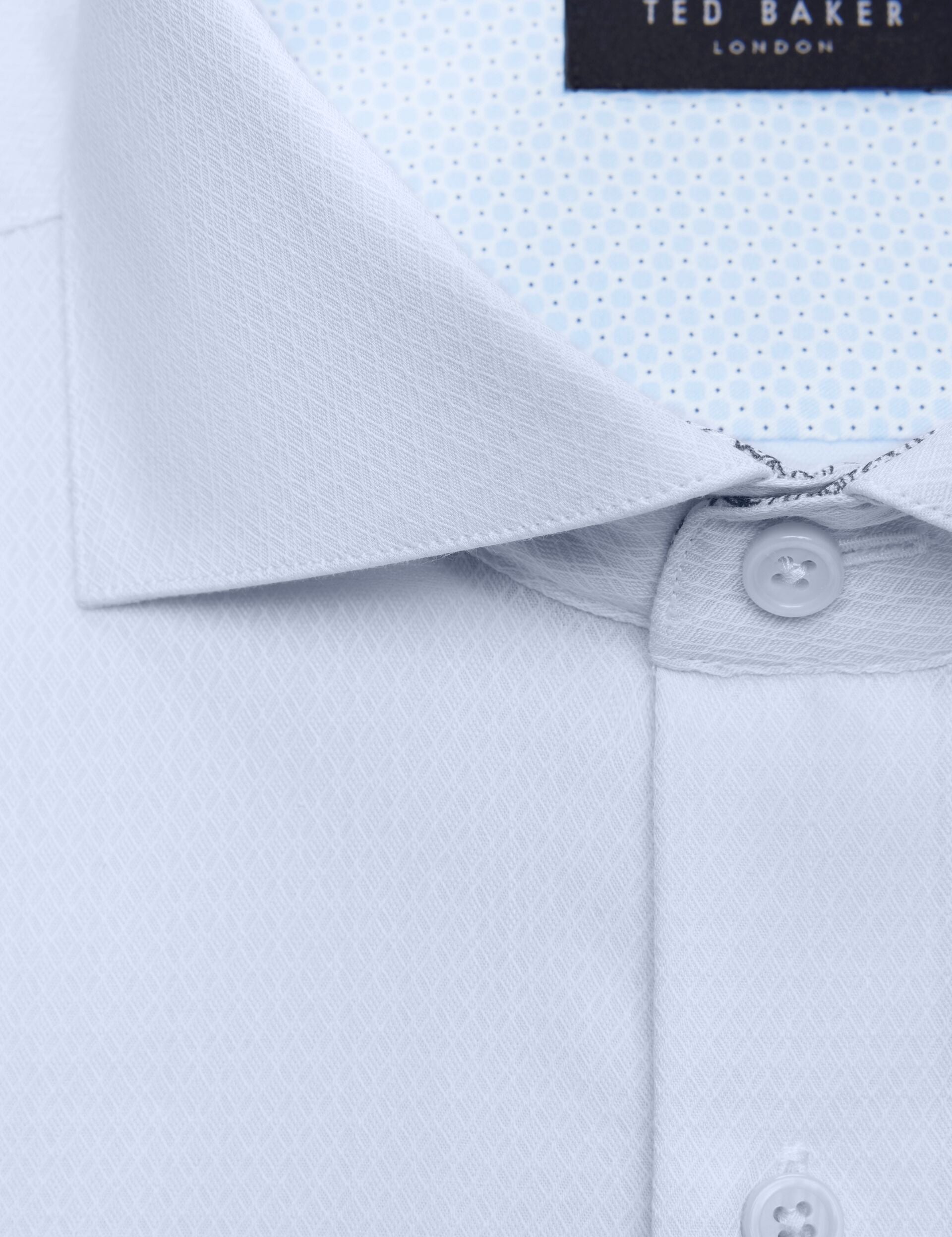 Ted Baker NANTUCKET Geo Texture Stretch Cotton Slim Fit Shirt