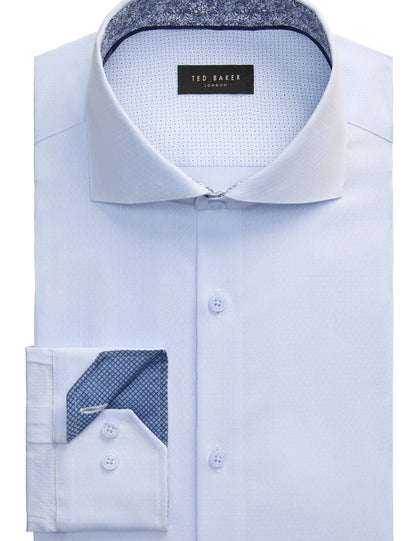 Ted Baker NANTUCKET Geo Texture Stretch Cotton Slim Fit Shirt