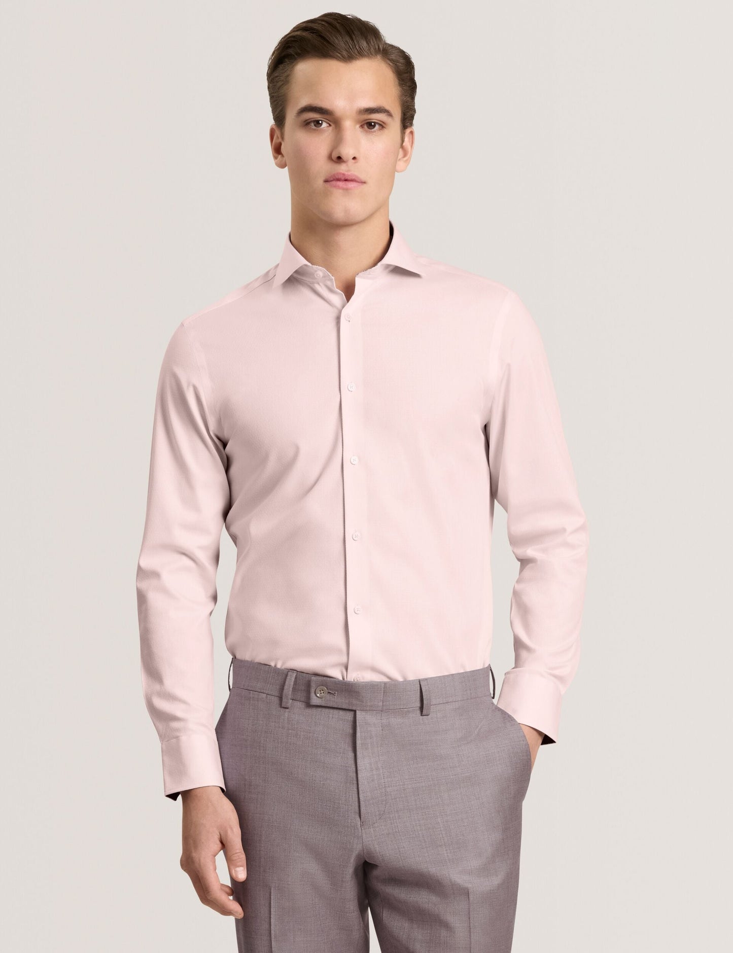 Ted Baker NANTUCKET Geo Texture Stretch Cotton Slim Fit Shirt