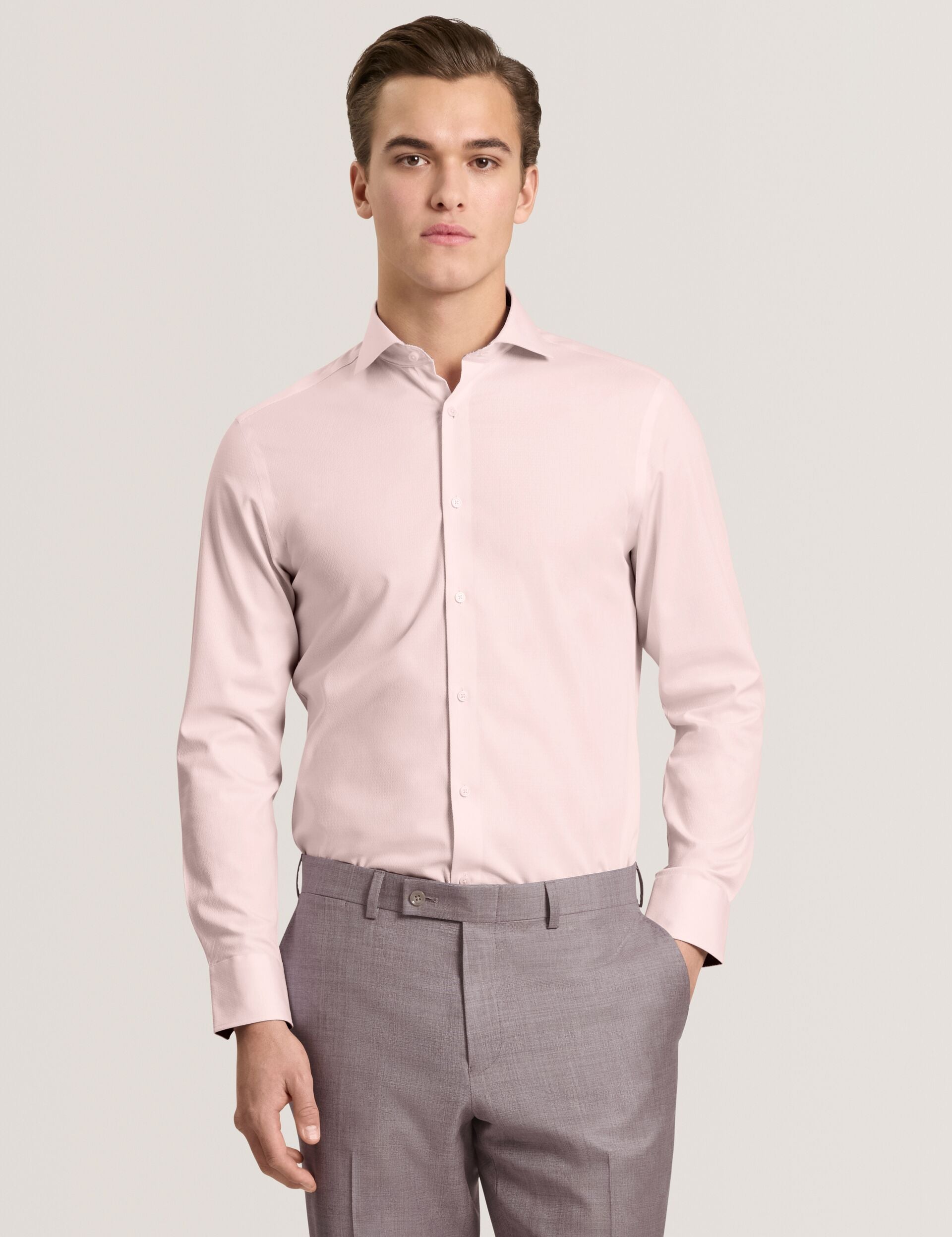 Ted Baker NANTUCKET Geo Texture Stretch Cotton Slim Fit Shirt