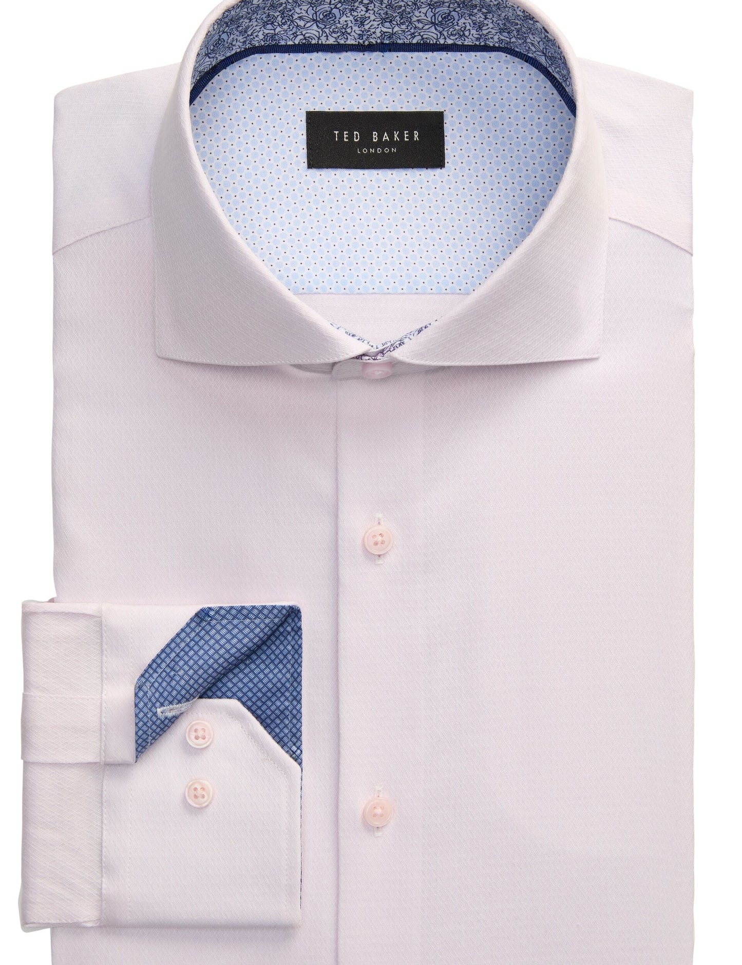 Ted Baker NANTUCKET Geo Texture Stretch Cotton Slim Fit Shirt