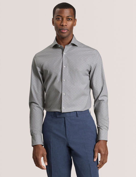 Ted Baker NANTUCKET Dobby Stretch Cotton Slim Fit Shirt