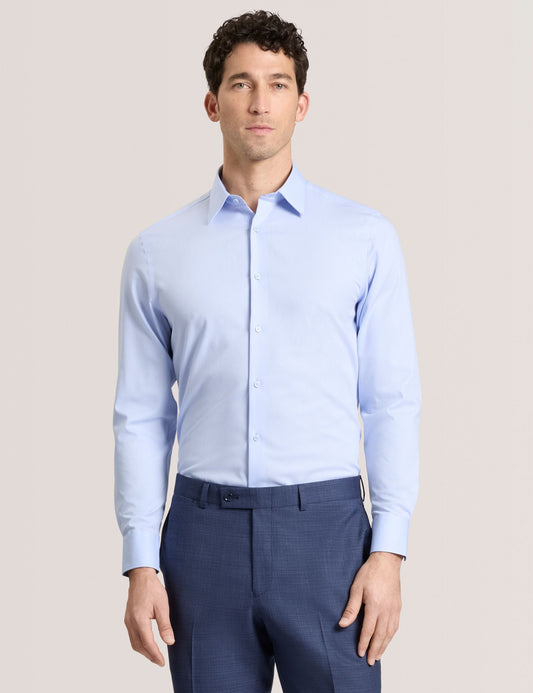 Ted Baker GENEVA Textured Stretch Cotton Slim Fit Shirt