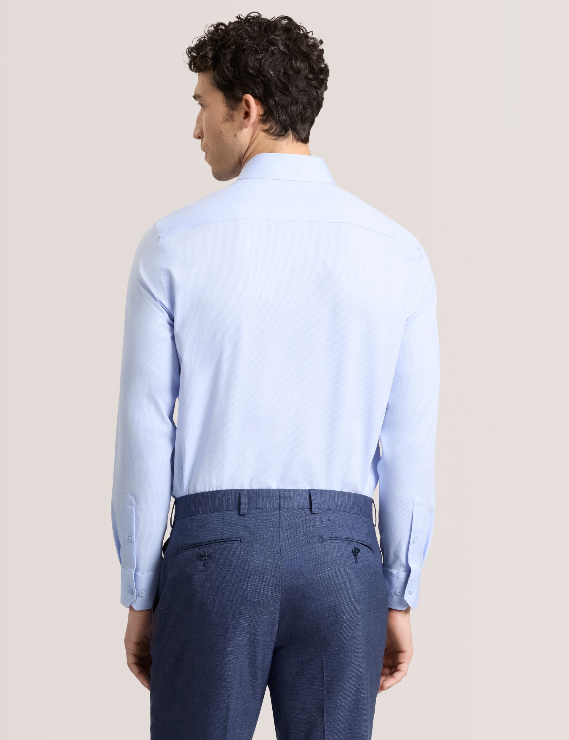 Ted Baker GENEVA Textured Stretch Cotton Slim Fit Shirt
