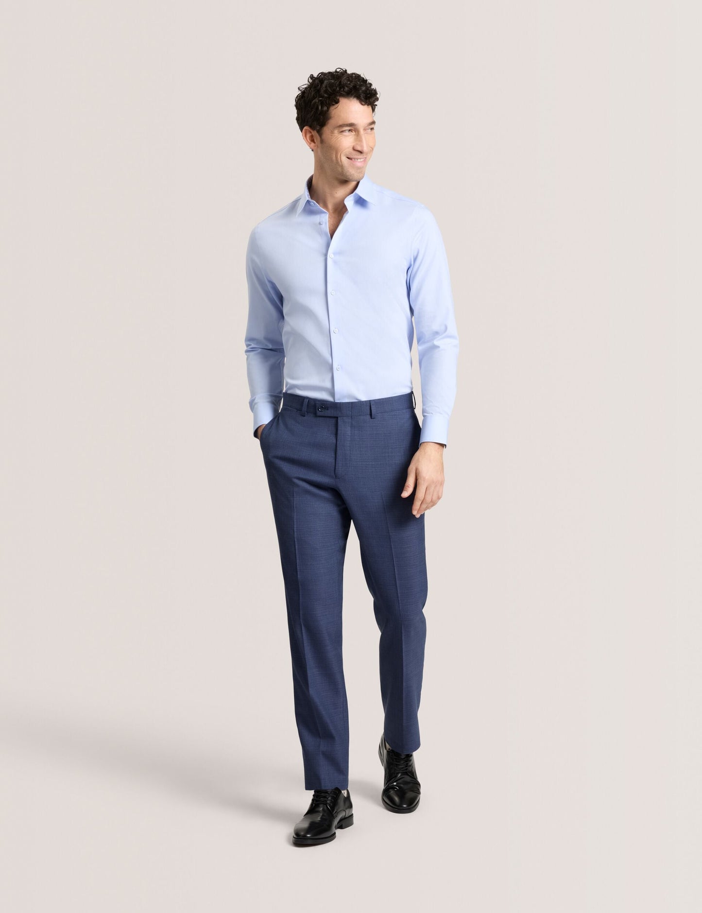 Ted Baker GENEVA Textured Stretch Cotton Slim Fit Shirt
