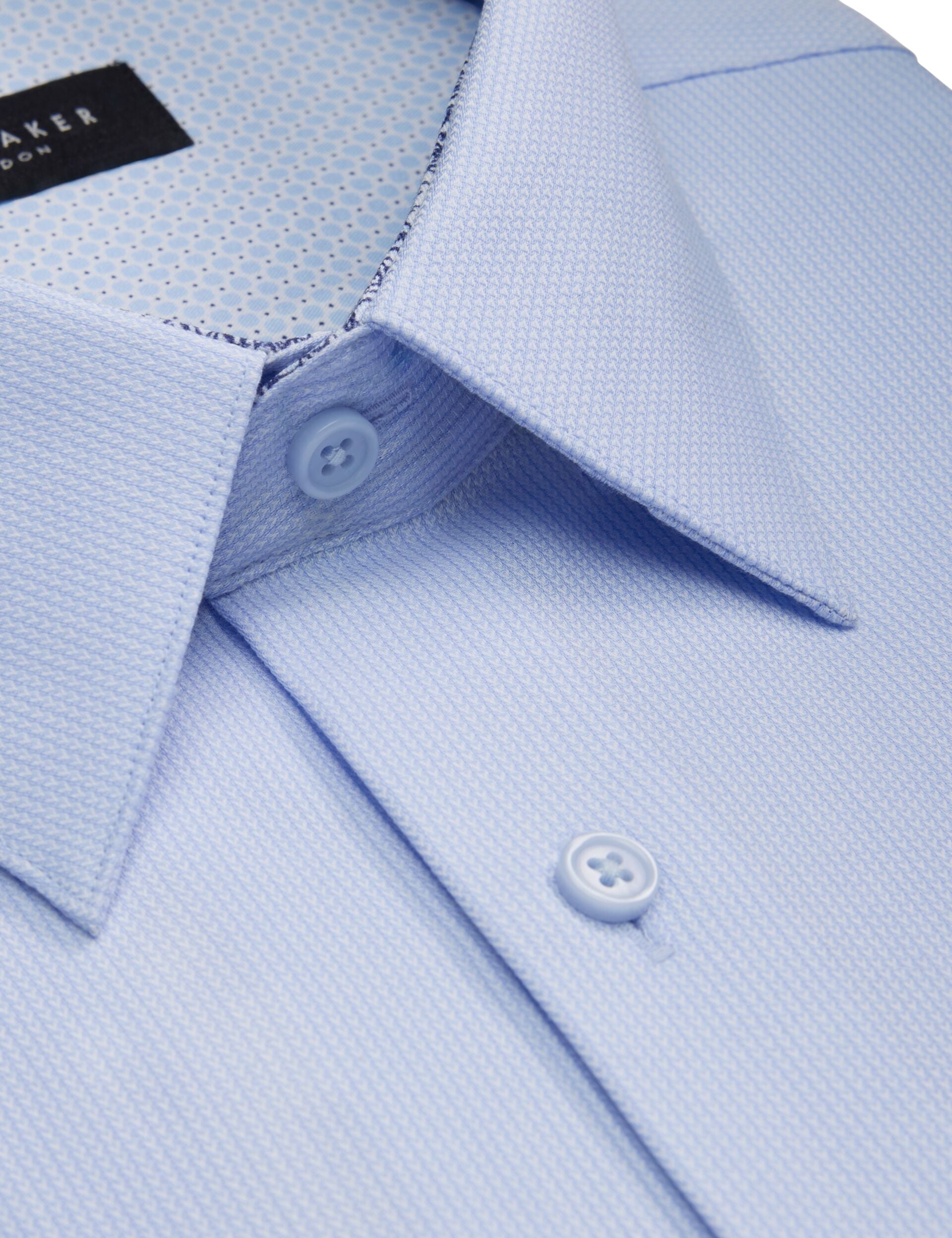 Ted Baker GENEVA Textured Stretch Cotton Slim Fit Shirt