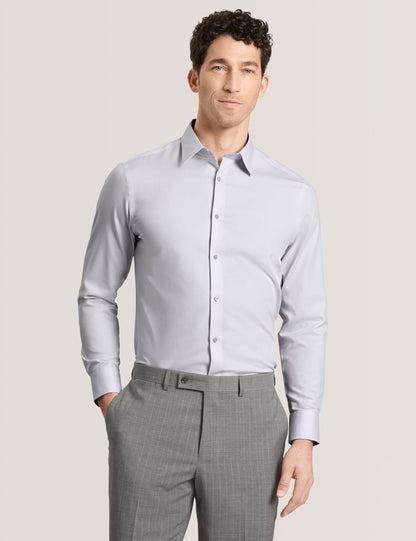 Ted Baker GENEVA Textured Stretch Cotton Slim Fit Shirt