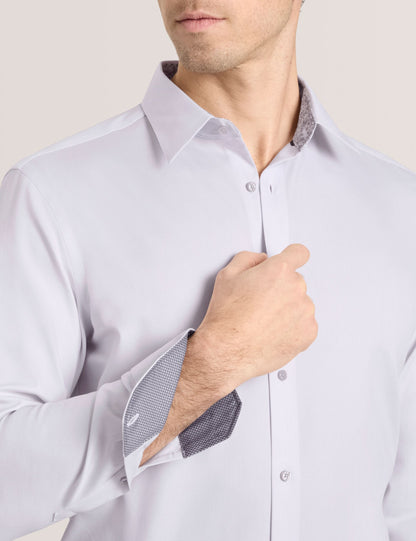 Ted Baker GENEVA Textured Stretch Cotton Slim Fit Shirt