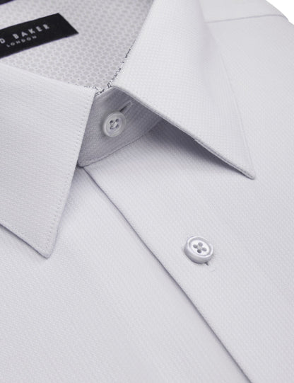 Ted Baker GENEVA Textured Stretch Cotton Slim Fit Shirt