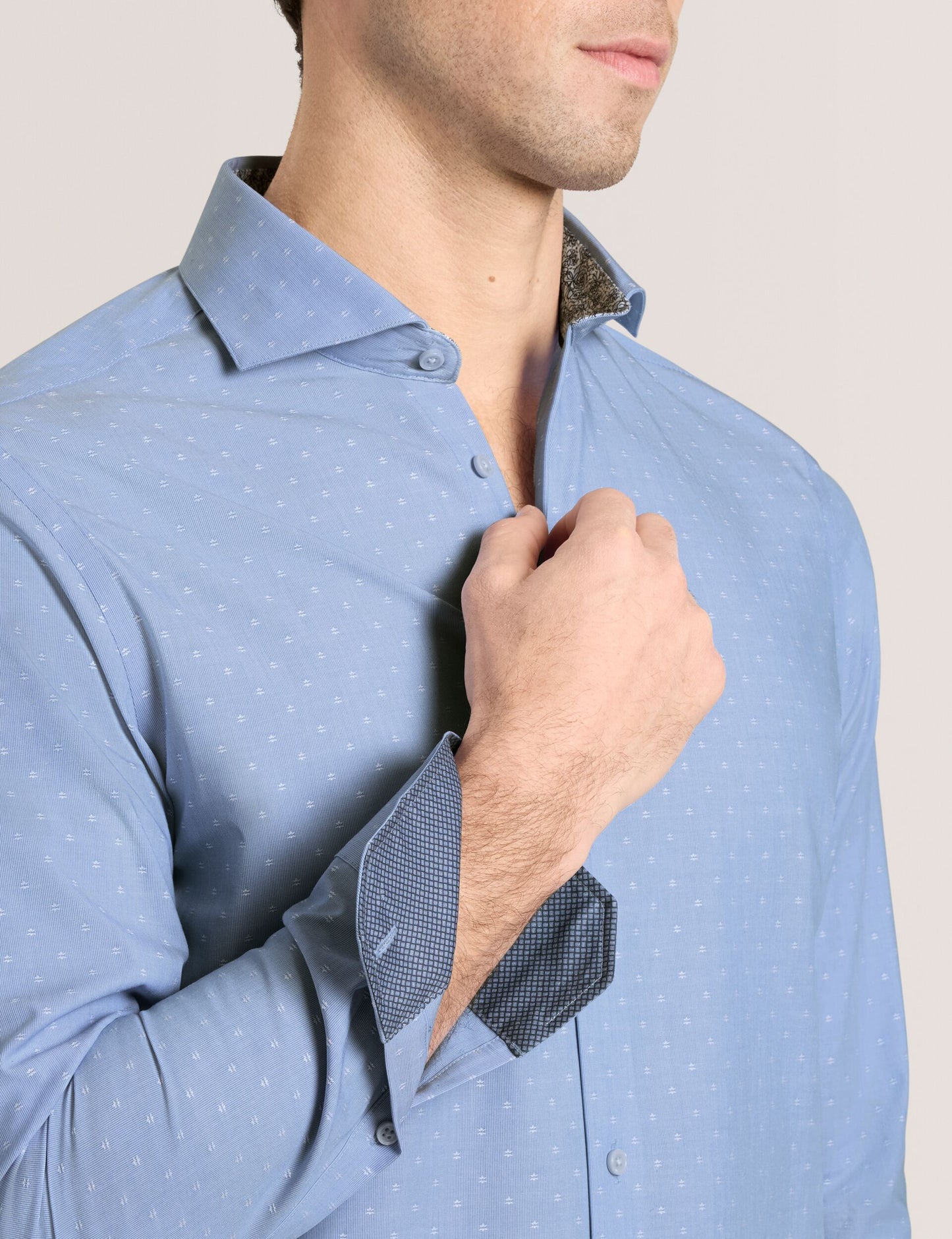 Ted Baker NANTUCKET Dobby Stretch Cotton Slim Fit Shirt