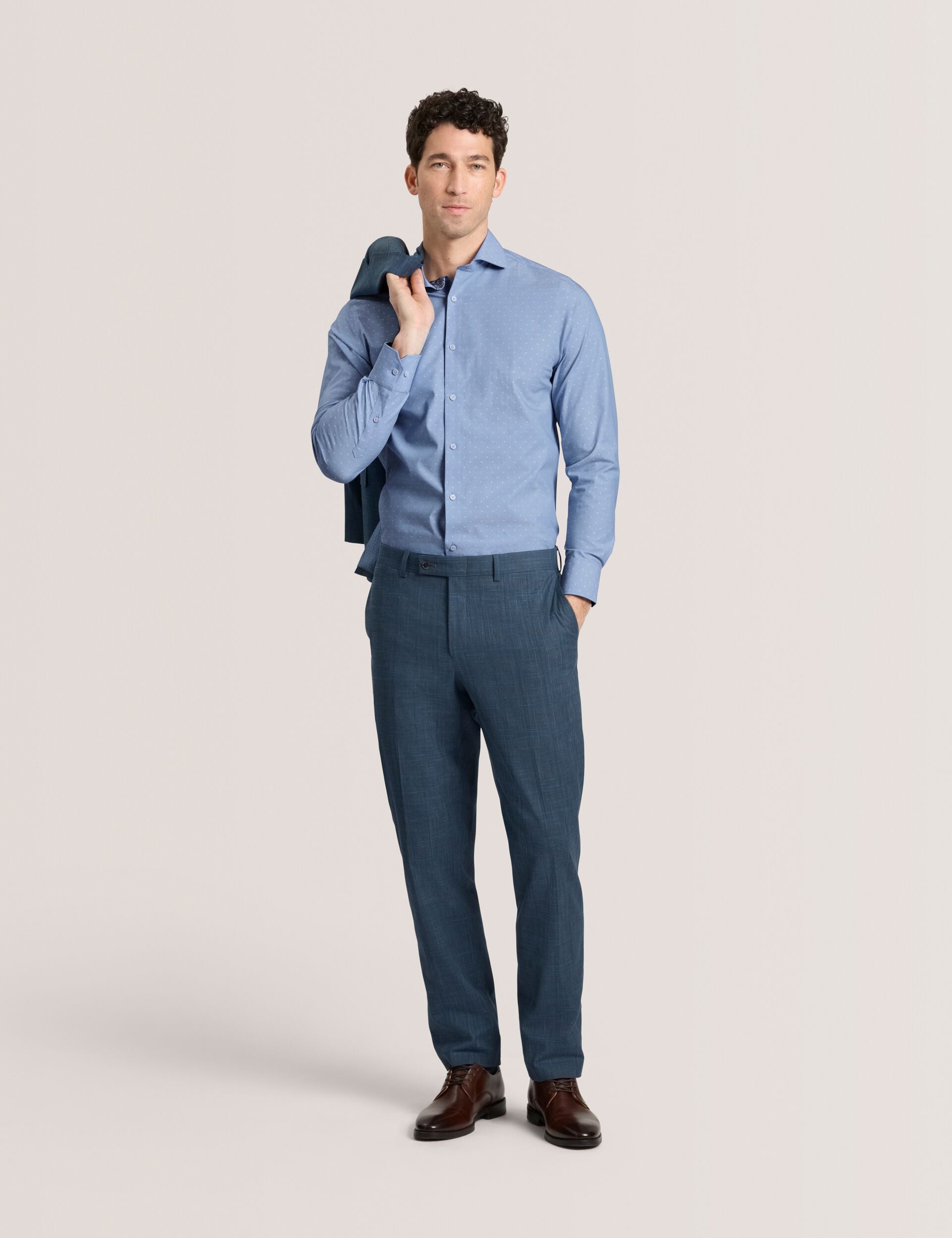 Ted Baker NANTUCKET Dobby Stretch Cotton Slim Fit Shirt