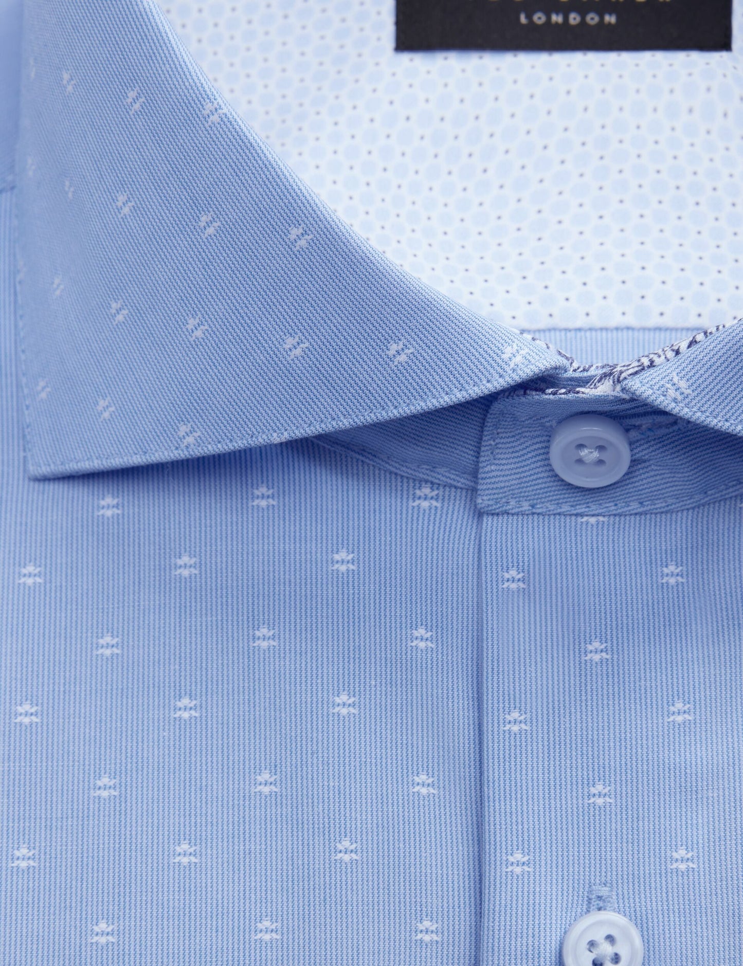 Ted Baker NANTUCKET Dobby Stretch Cotton Slim Fit Shirt