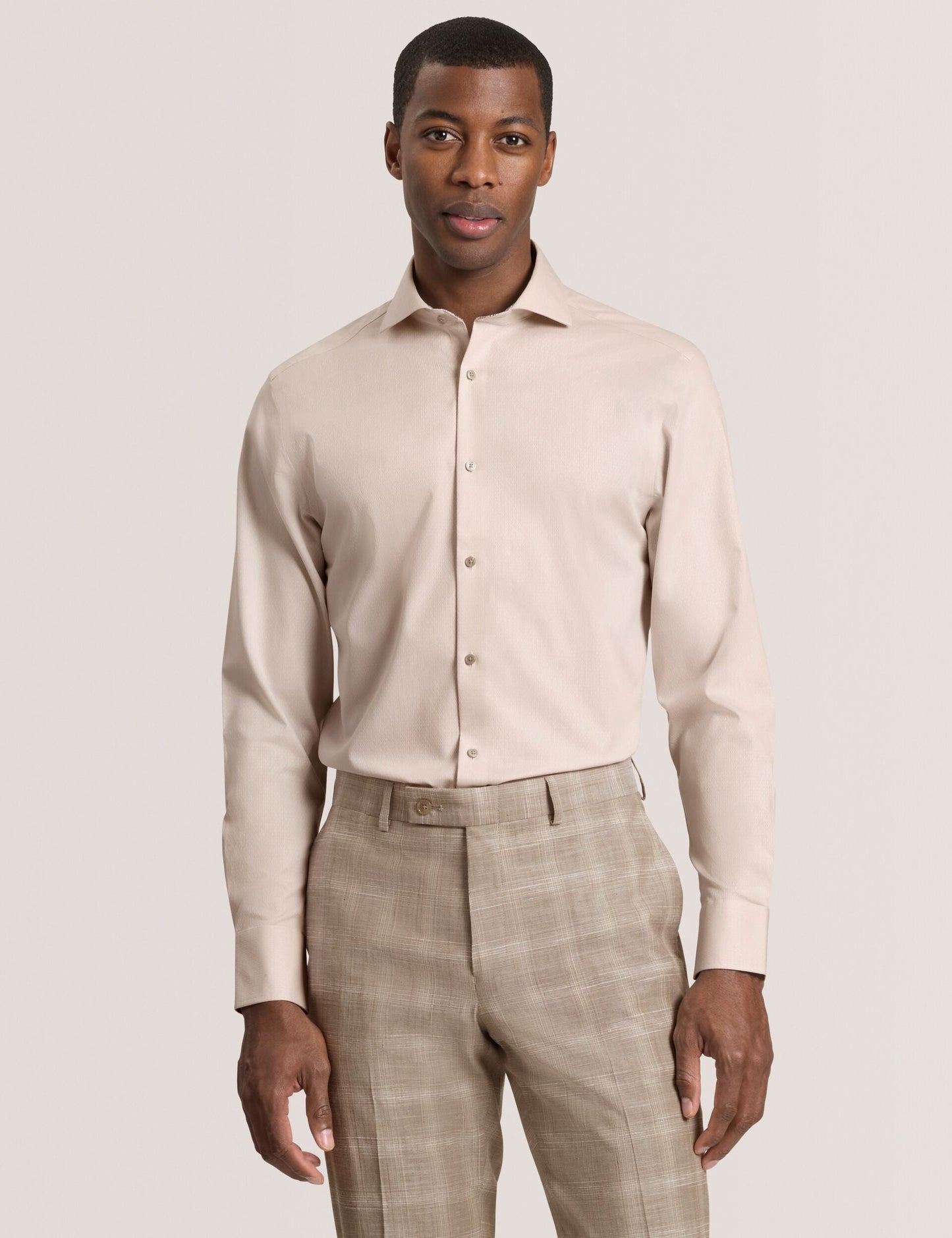 Ted Baker NANTUCKET Geo Texture Stretch Cotton Slim Fit Shirt