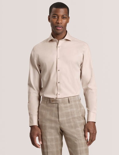 Ted Baker NANTUCKET Geo Texture Stretch Cotton Slim Fit Shirt