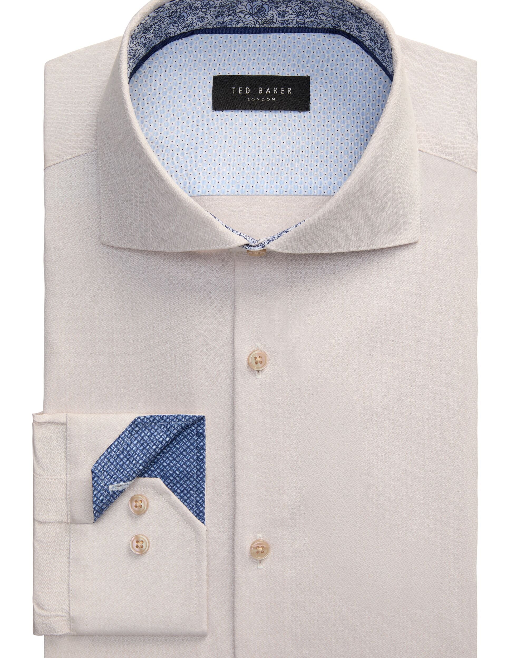 Ted Baker NANTUCKET Geo Texture Stretch Cotton Slim Fit Shirt