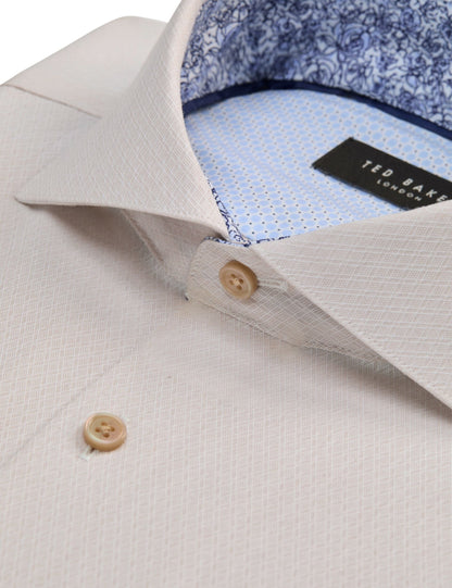 Ted Baker NANTUCKET Geo Texture Stretch Cotton Slim Fit Shirt