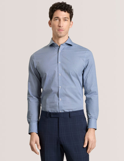 Ted Baker NANTUCKET Geo Print Stretch Cotton Slim Fit Shirt