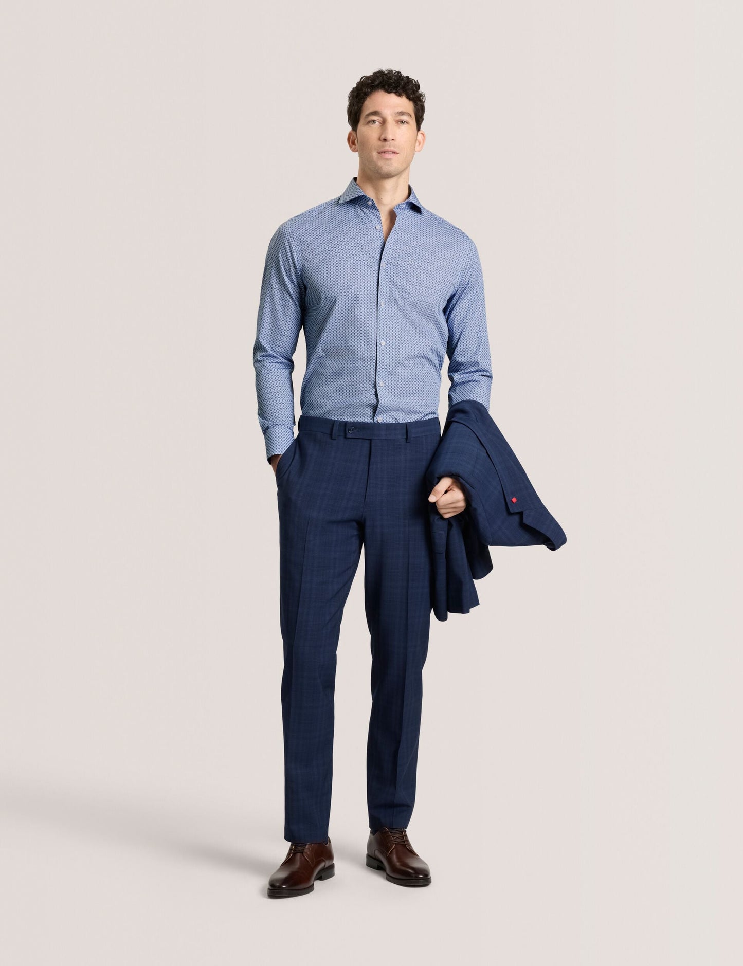 Ted Baker NANTUCKET Geo Print Stretch Cotton Slim Fit Shirt