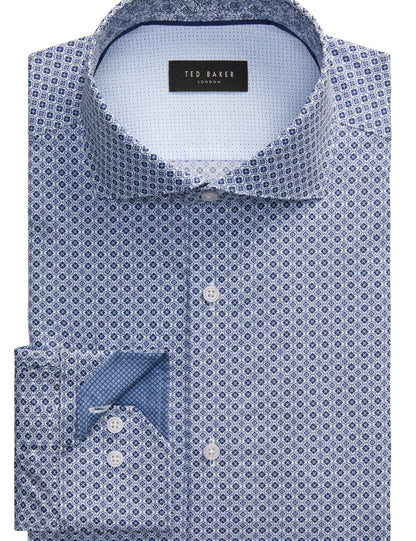 Ted Baker NANTUCKET Geo Print Stretch Cotton Slim Fit Shirt