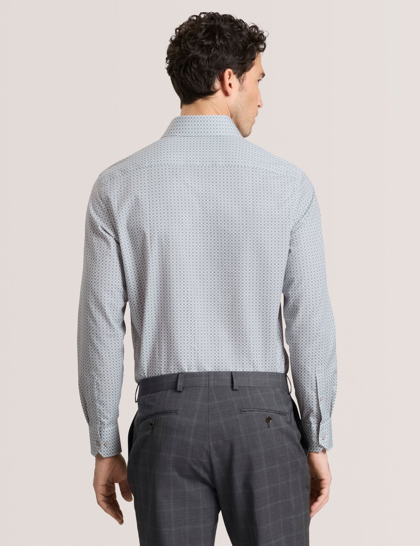 Ted Baker NANTUCKET Geo Print Stretch Cotton Slim Fit Shirt
