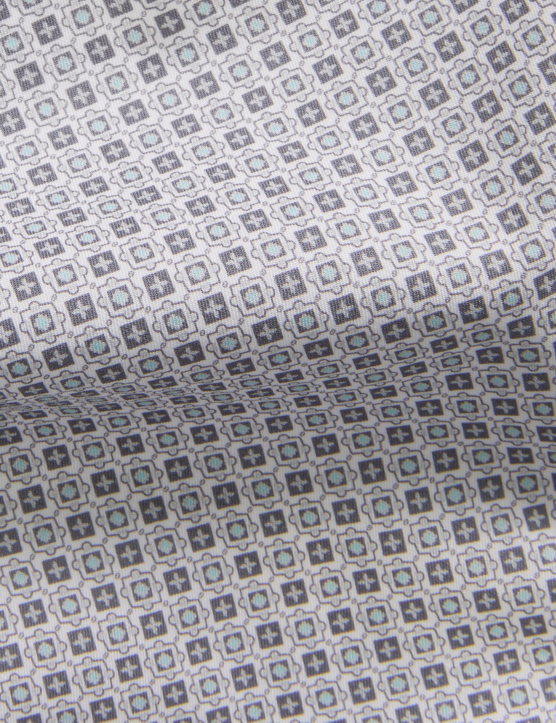 Ted Baker NANTUCKET Geo Print Stretch Cotton Slim Fit Shirt