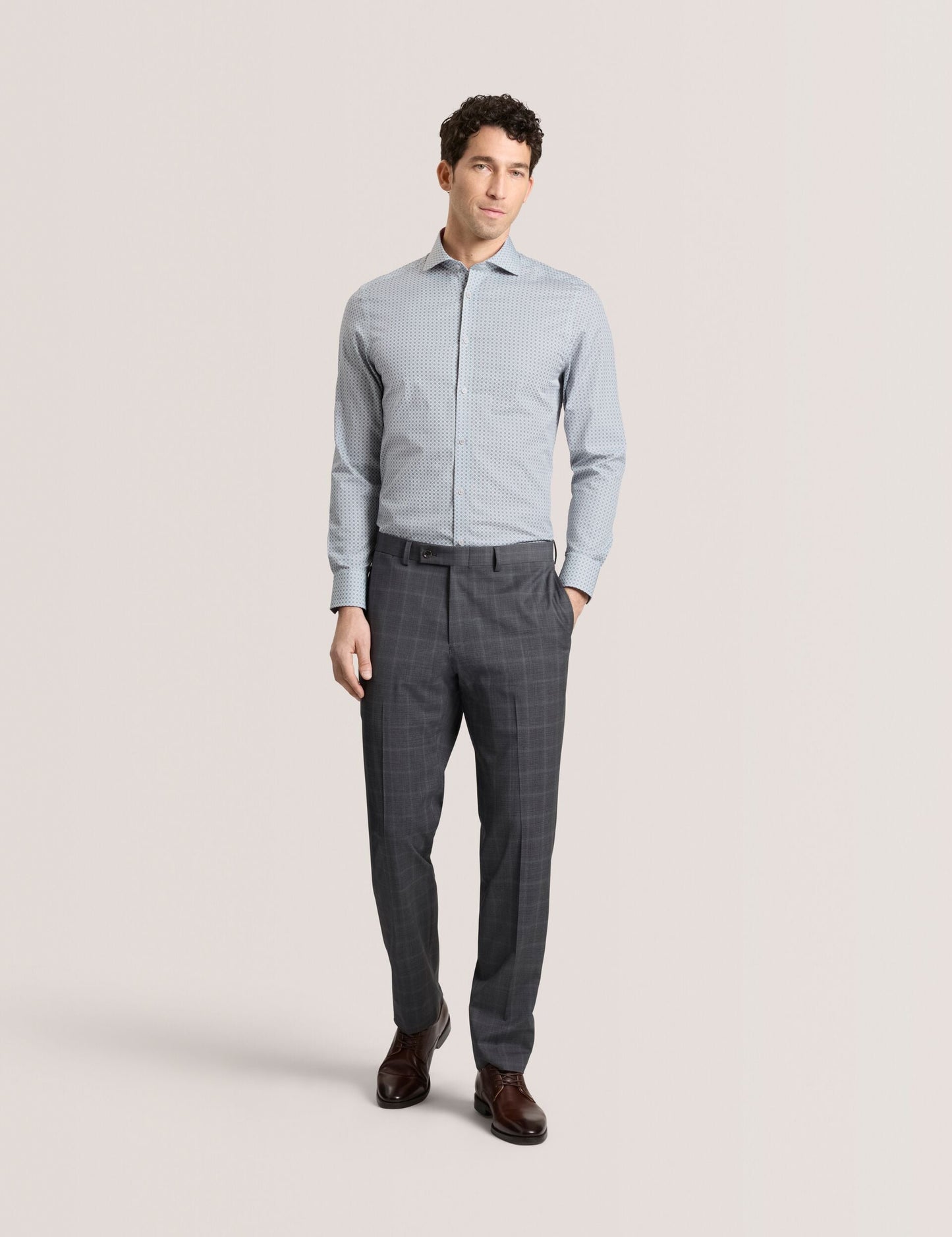 Ted Baker NANTUCKET Geo Print Stretch Cotton Slim Fit Shirt