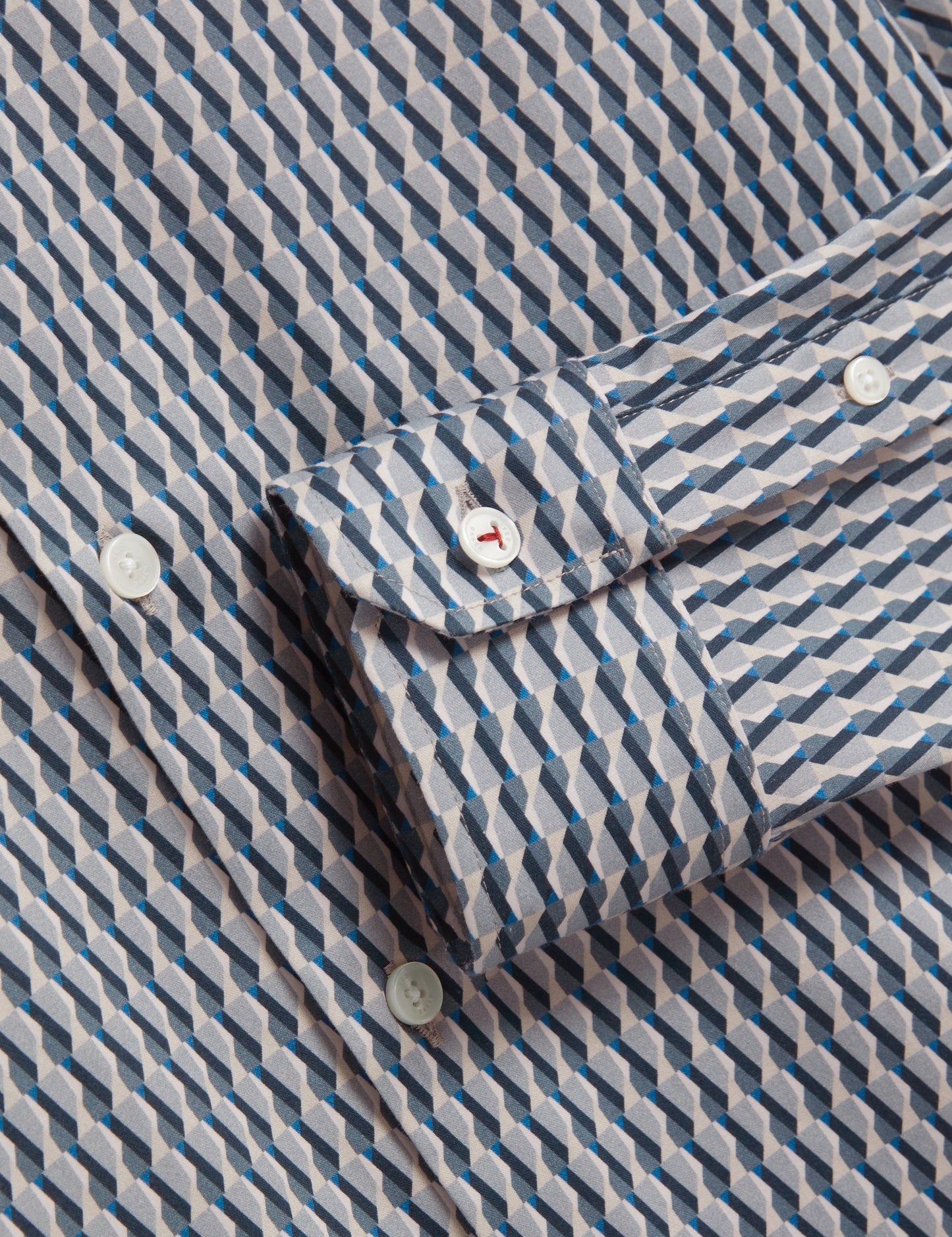 Ted Baker FIRDAWI Slim Geo Striped Long Sleeve Shirt