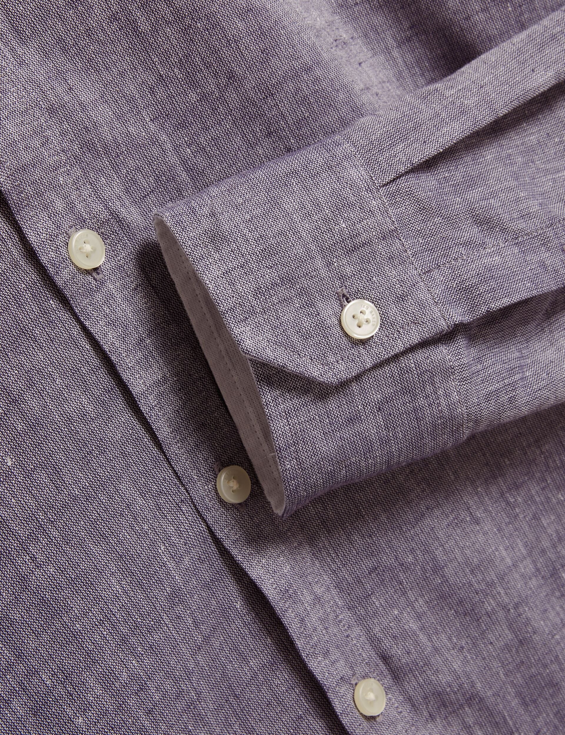 Ted Baker PRYNN Linen Cotton Woven Long Sleeve Shirt