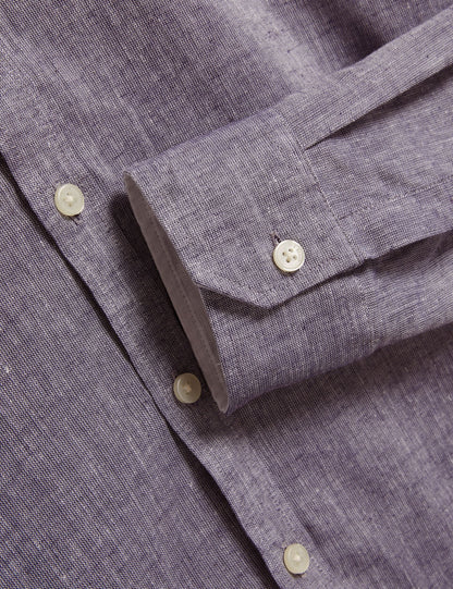 Ted Baker PRYNN Linen Cotton Woven Long Sleeve Shirt