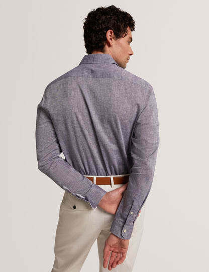 Ted Baker PRYNN Linen Cotton Woven Long Sleeve Shirt