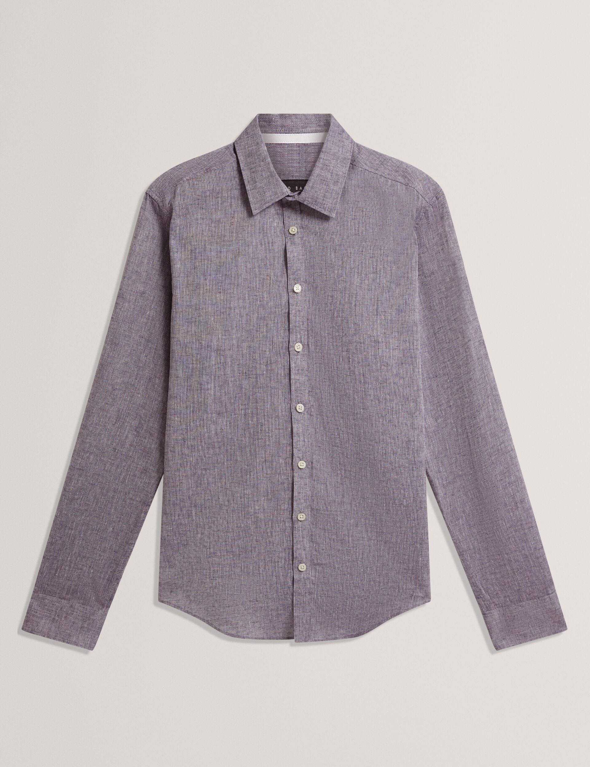 Ted Baker PRYNN Linen Cotton Woven Long Sleeve Shirt