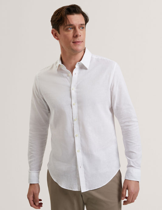 Ted Baker PRYNN Linen Cotton Woven Long Sleeve Shirt