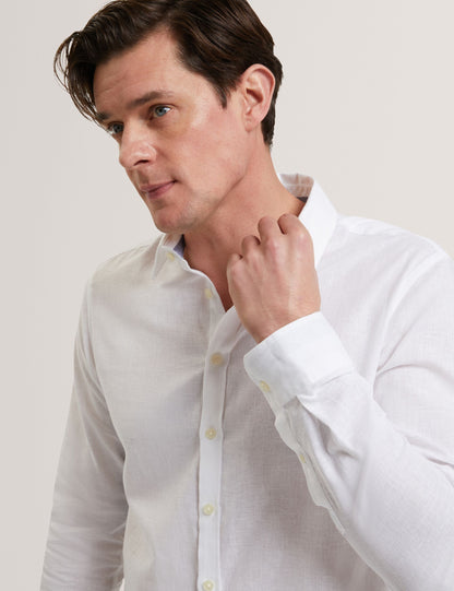 Ted Baker PRYNN Linen Cotton Woven Long Sleeve Shirt