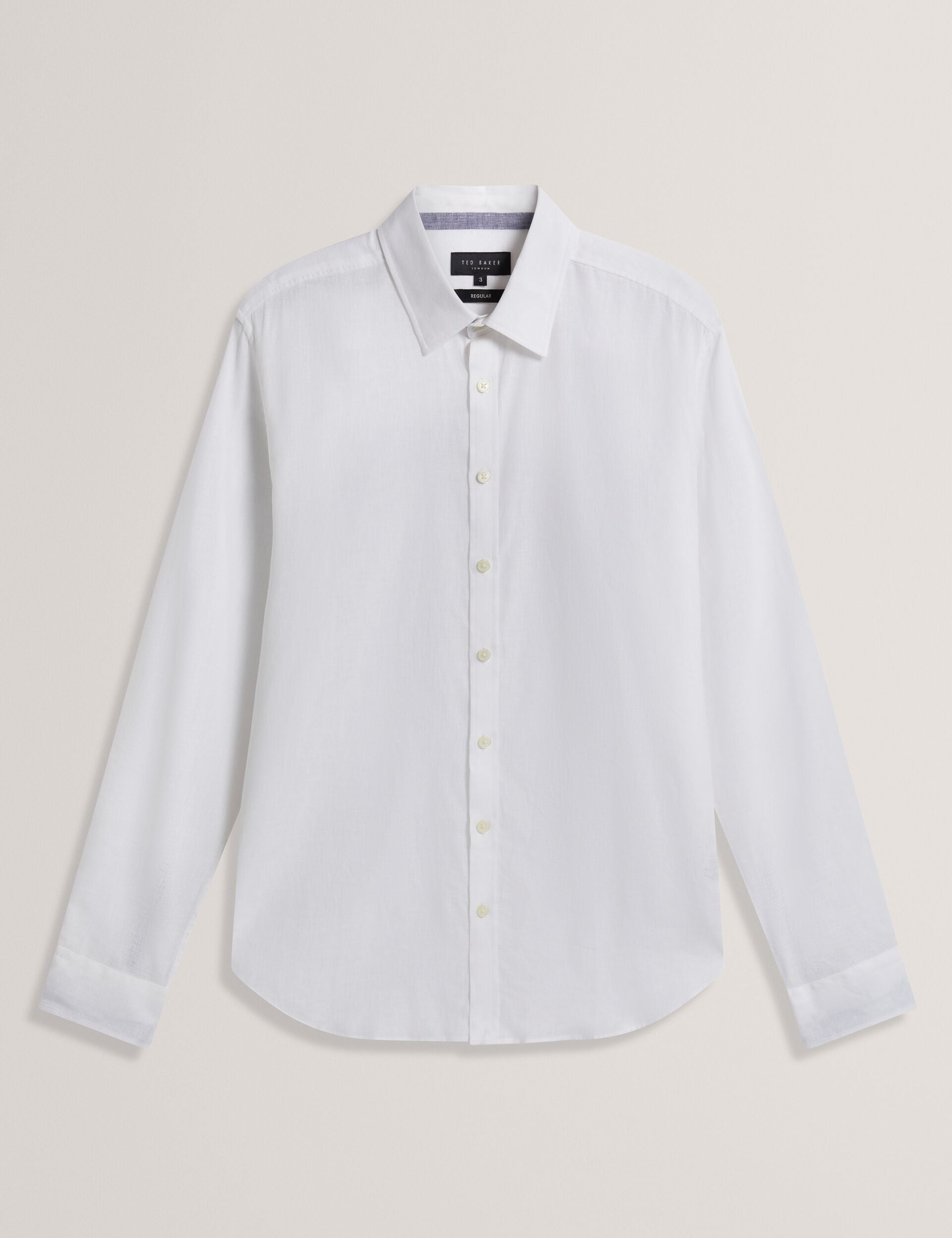 Ted Baker PRYNN Linen Cotton Woven Long Sleeve Shirt