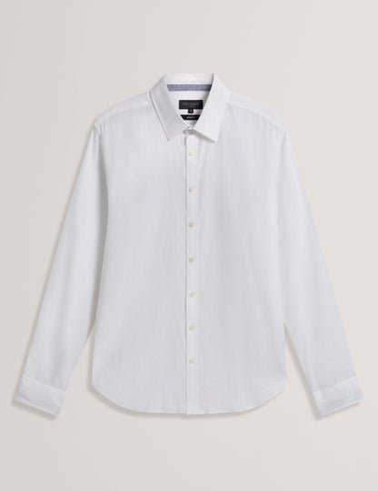 Ted Baker PRYNN Linen Cotton Woven Long Sleeve Shirt