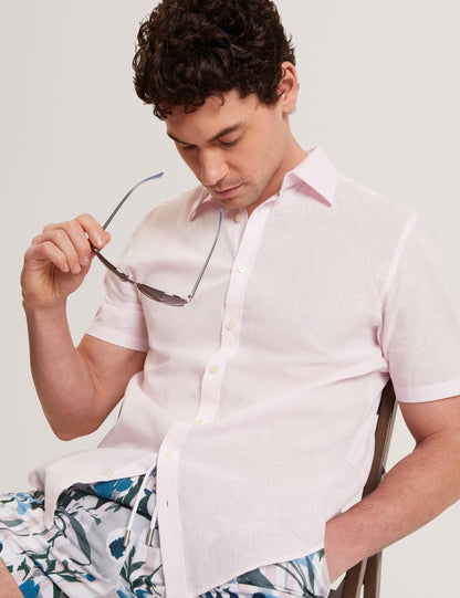 Ted Baker WRYTE Short Sleeve Linen Cotton Woven Shirt