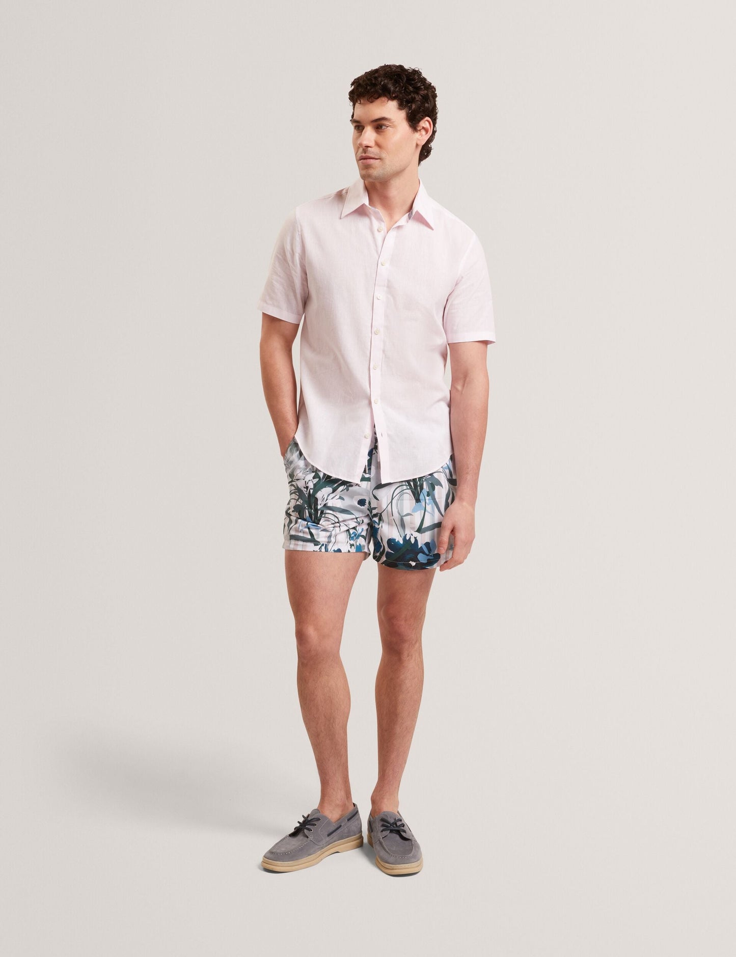 Ted Baker WRYTE Short Sleeve Linen Cotton Woven Shirt
