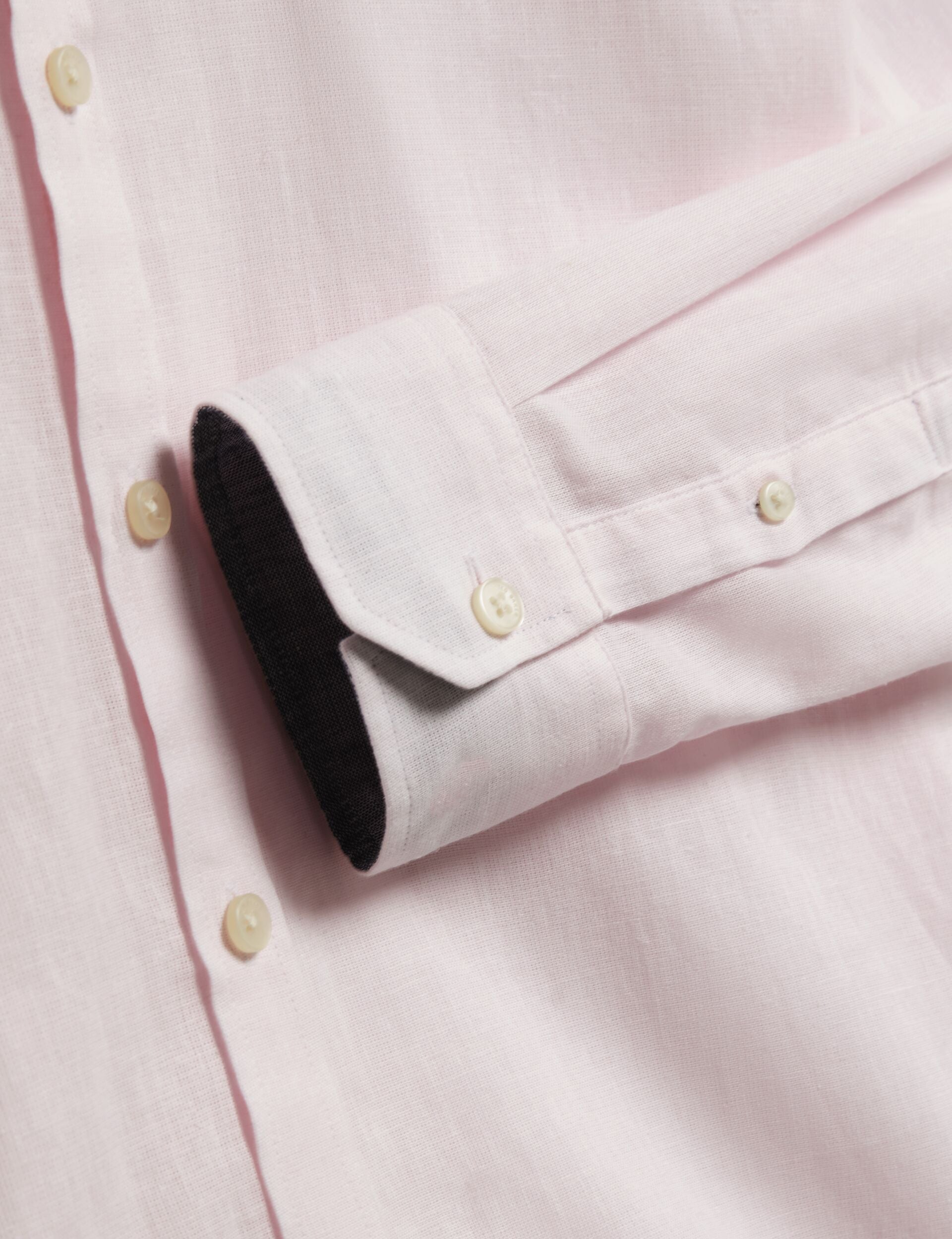 Ted Baker PRYNN Linen Cotton Woven Long Sleeve Shirt